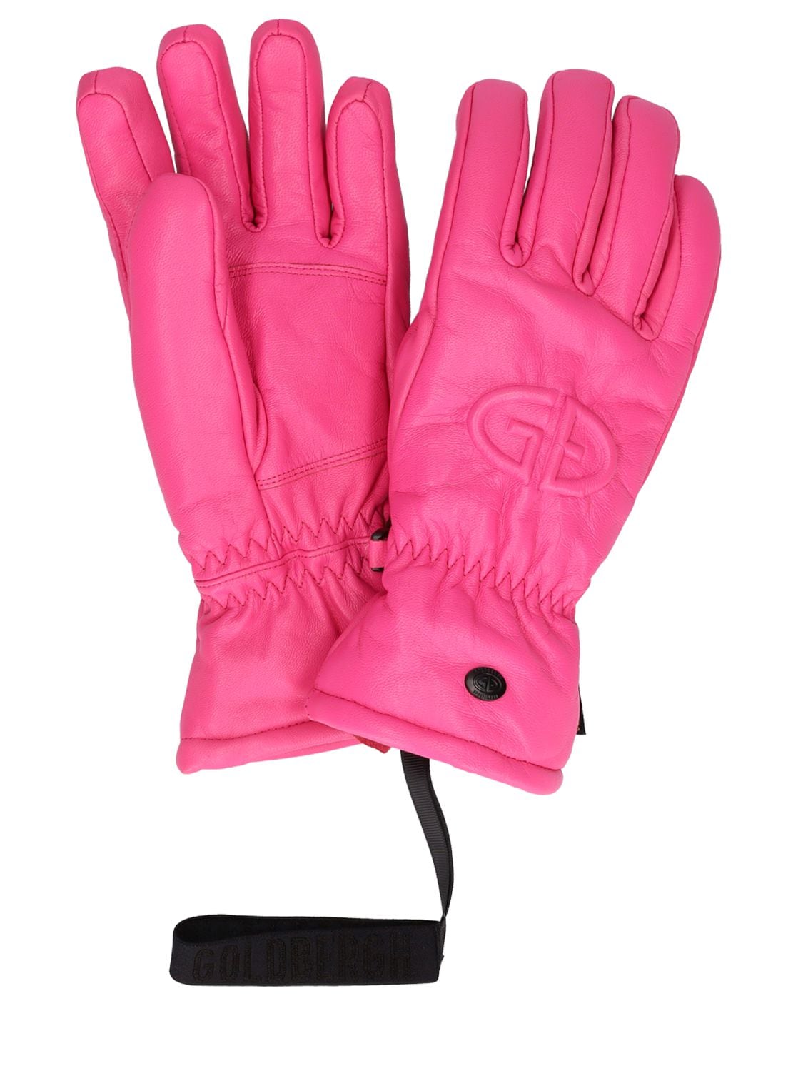 Goldbergh Freeze Leather Gloves In Fuchsia