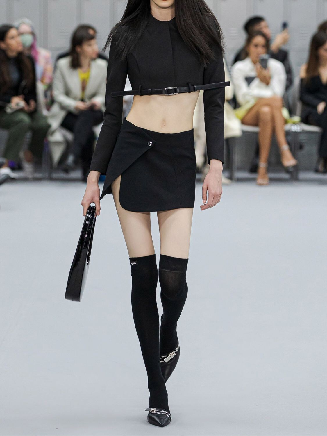 Shop Coperni Tailored Cady Mini Skirt In Black