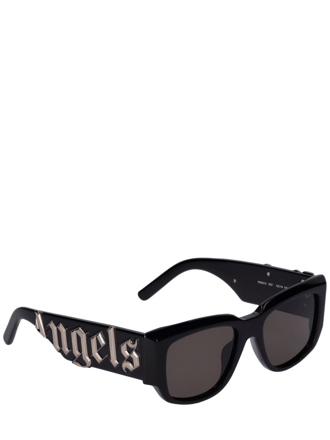 Shop Palm Angels Laguna Squared Acetate Sunglasses In Black,smoke