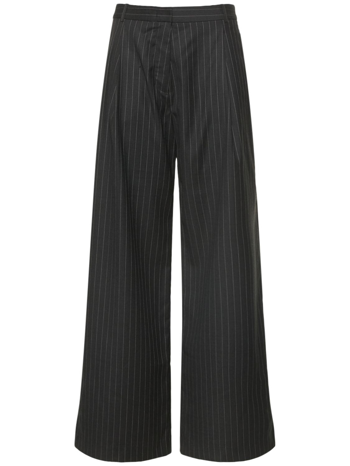 The Garment - Marseille wide leg wool blend pants - Grey | Luisaviaroma