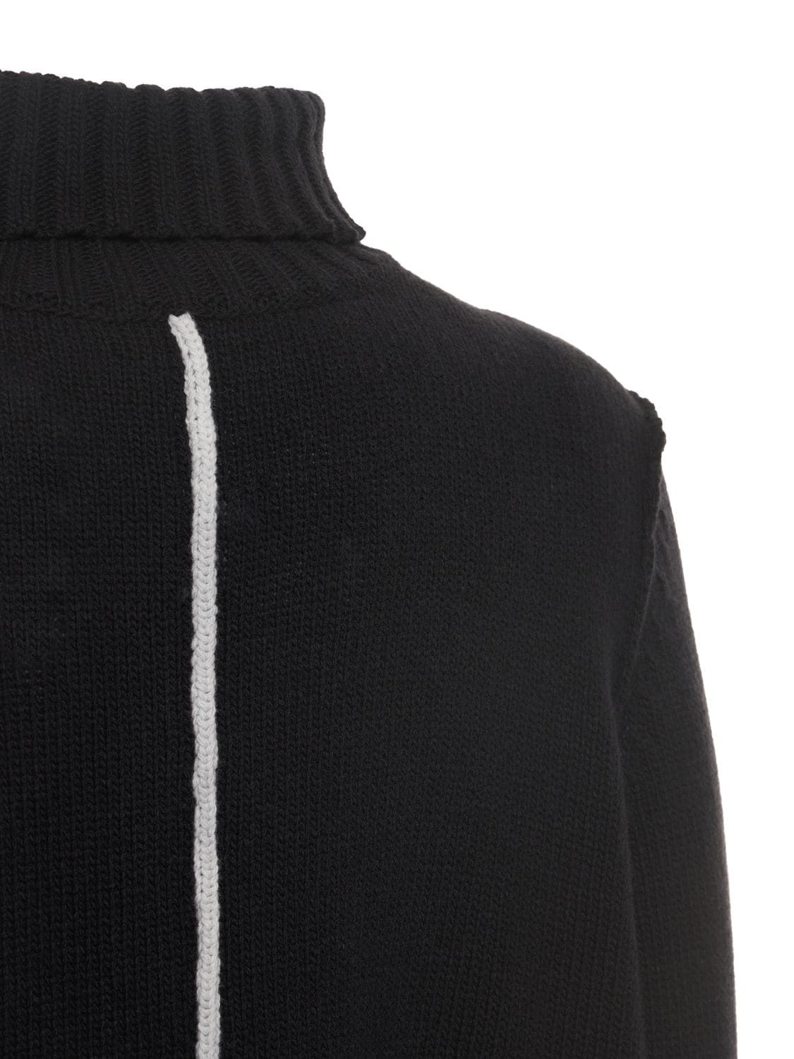 Egonlab Wesley High Neck Wool Knit Sweater In Black Knit | ModeSens