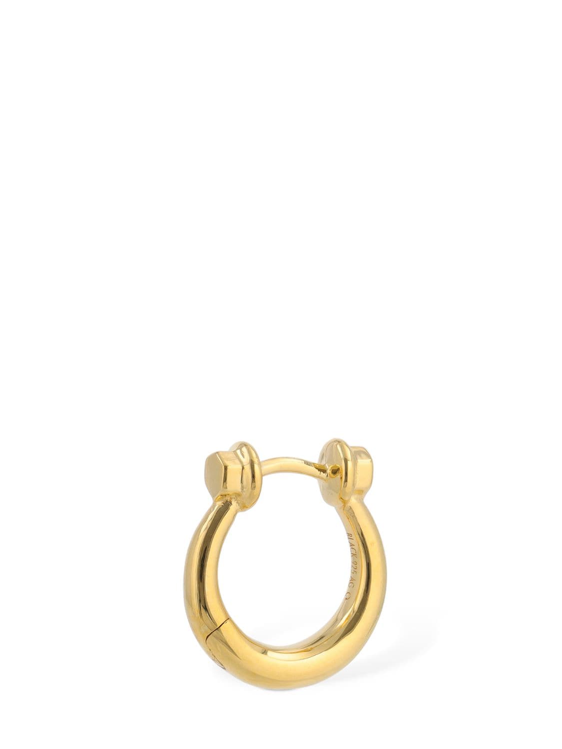 Shop Maria Black Malik 10 Huggie Mono Earring In Gold