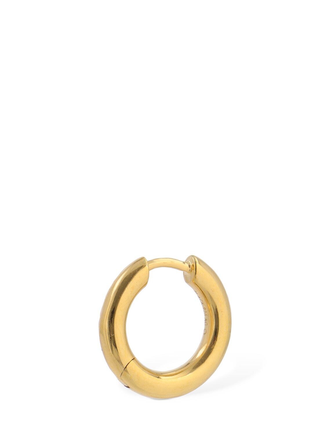 Shop Maria Black Slate 10 Huggie Mono Earring In Gold