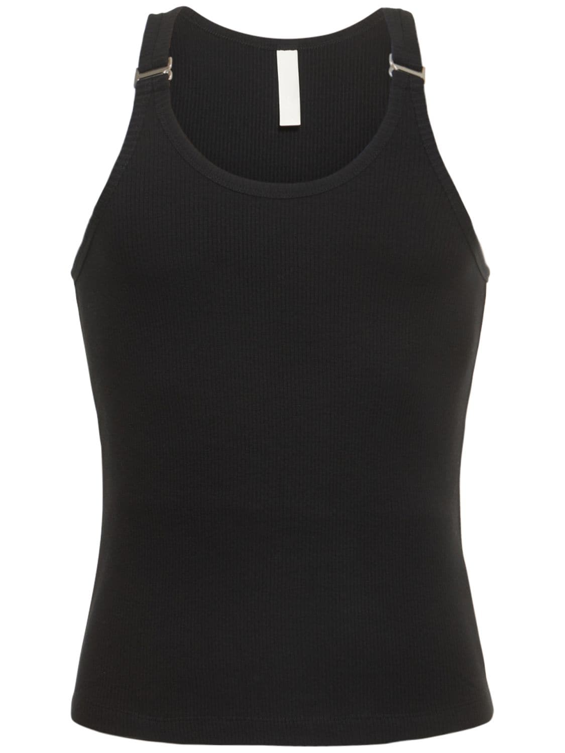 DION LEE E-HOOK RIBBED COTTON TANK TOP