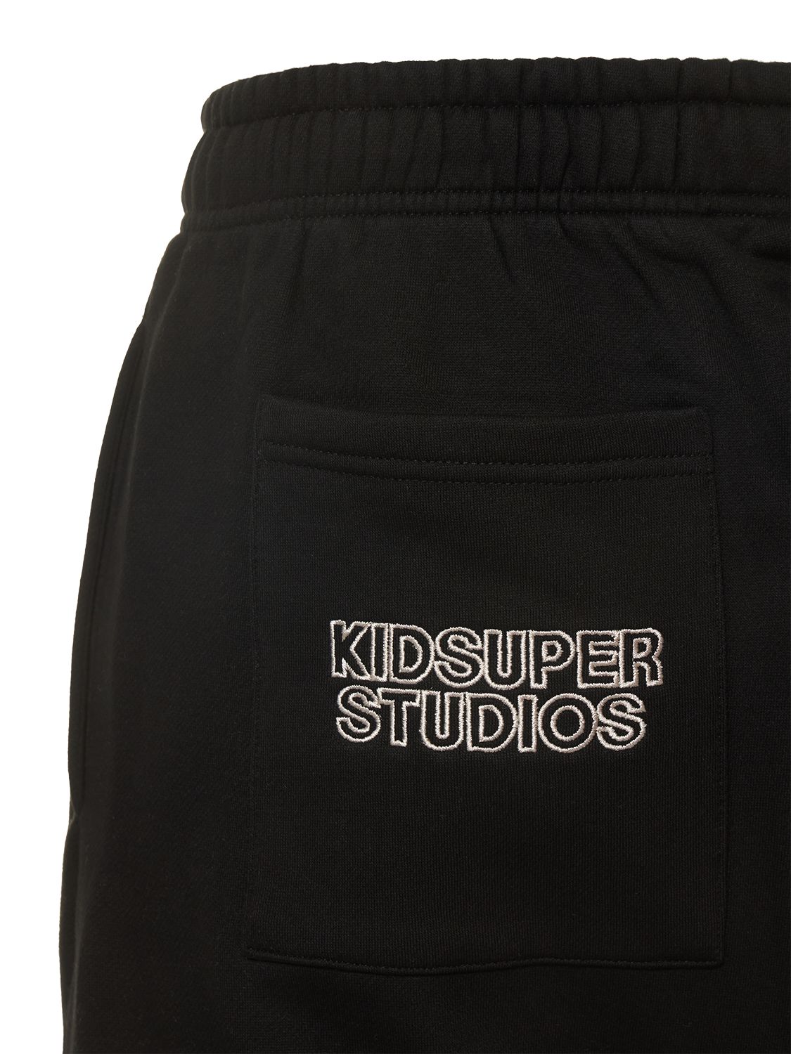 Shop Kidsuper Logo Cotton Sweatpants In Black