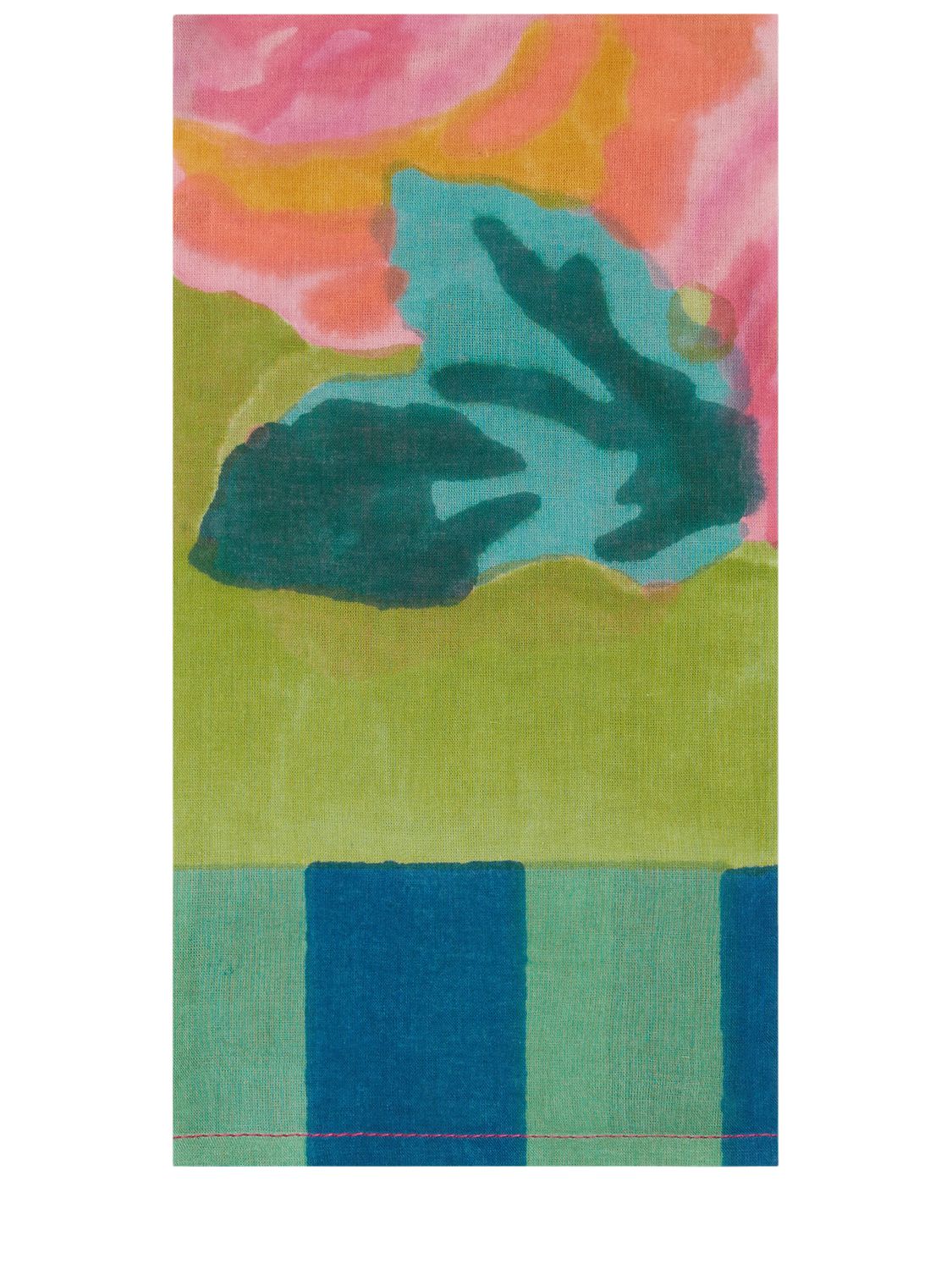 LISA CORTI Set: 4 Servietten „nizam“ Grün