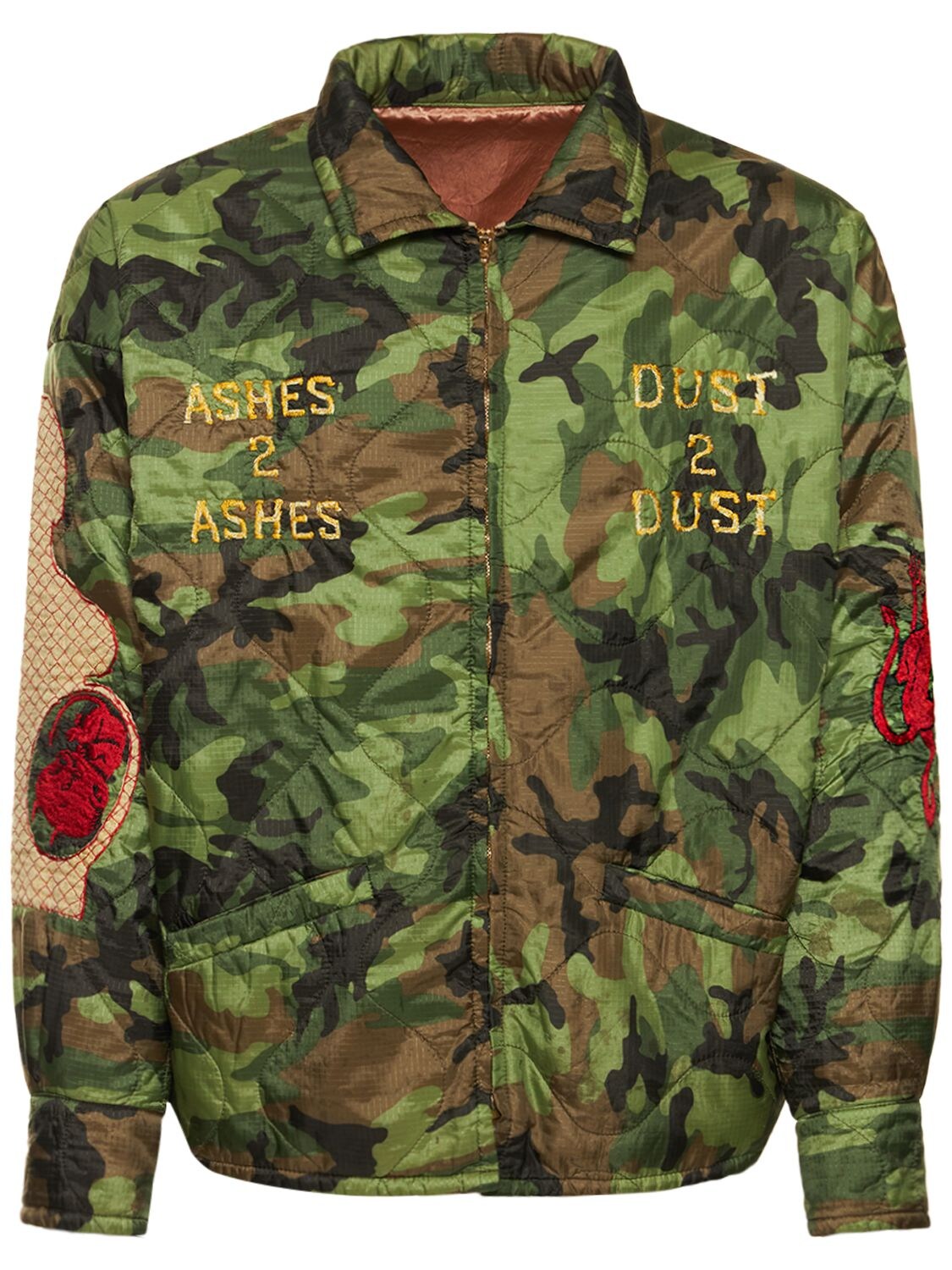 SAINT MICHAEL CAMOUFLAGE NYLON JACKET W/PATCHES