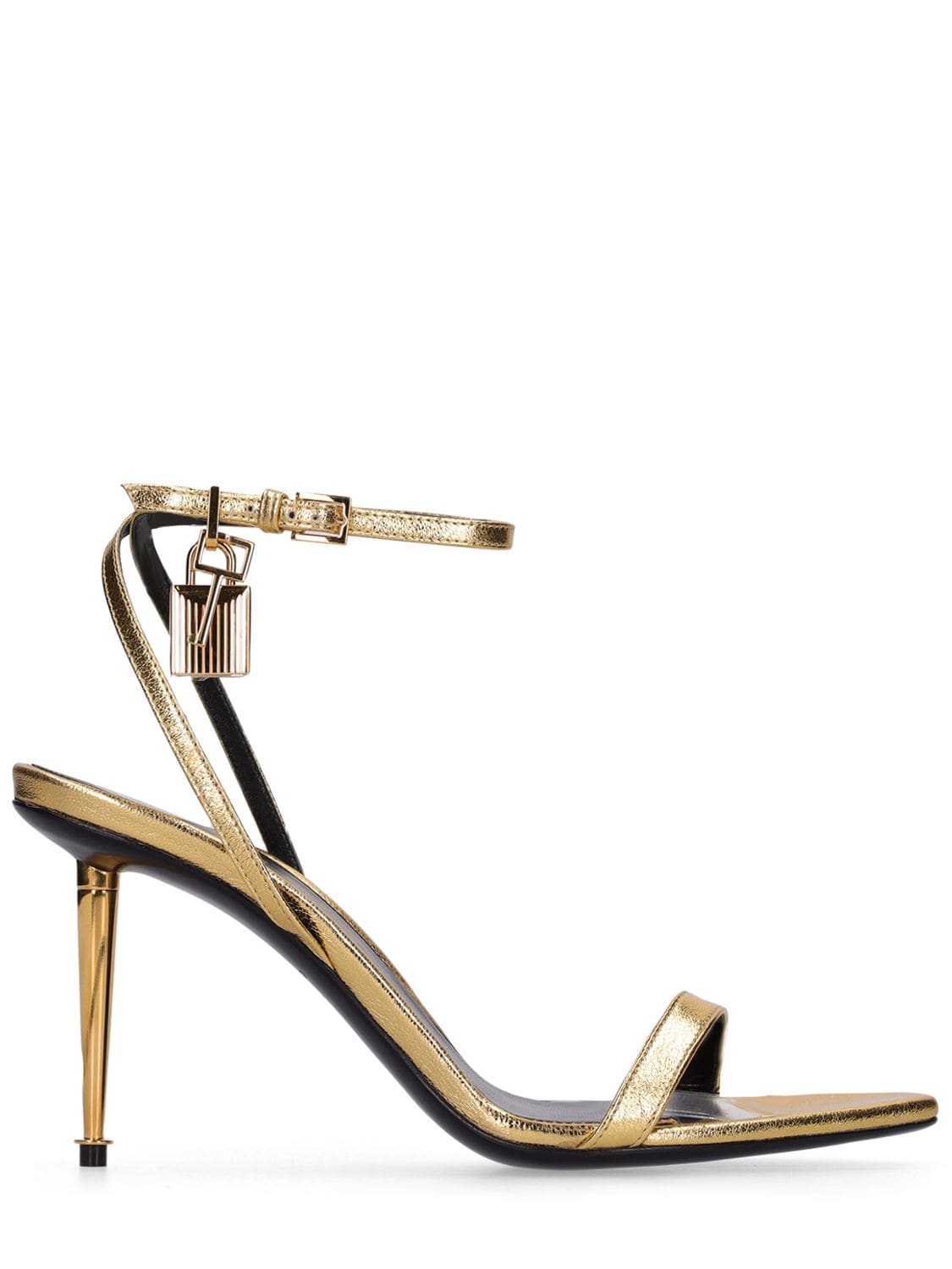TOM FORD 85mm Padlock Laminated Leather Sandals