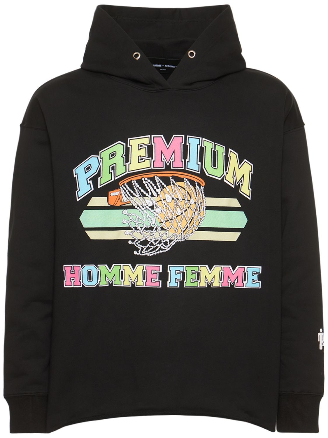 HOMME + FEMME LA Premium Hf Basketball Raw Hoodie