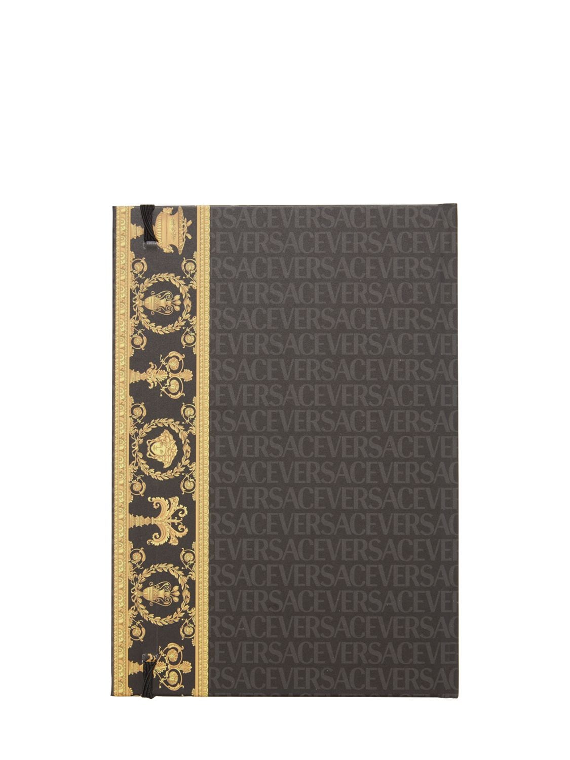 Shop Versace Barocco & Robe Notebook In Black