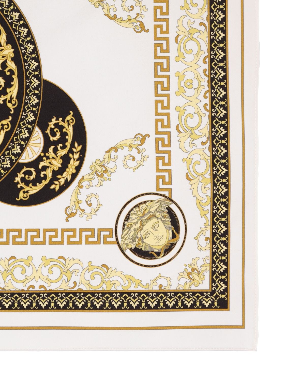 Shop Versace Set Of 2 Medusa Gala Tablemats In White,gold