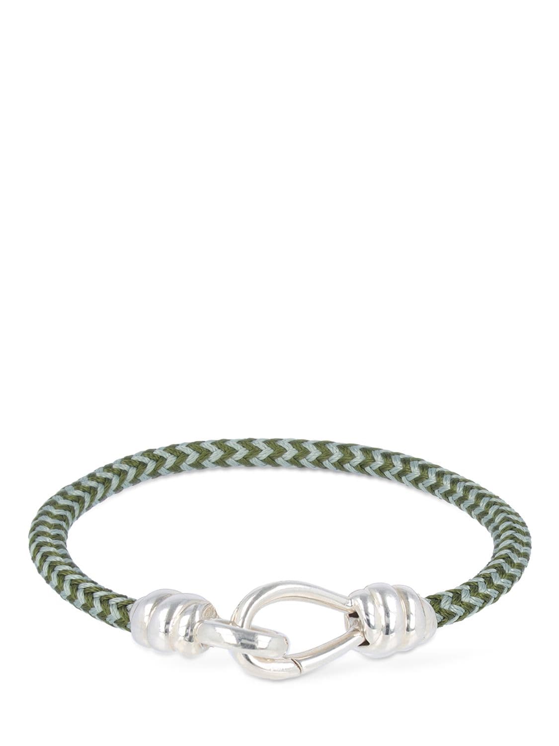 DODO Nodo Silver & Cotton Cord Bracelet