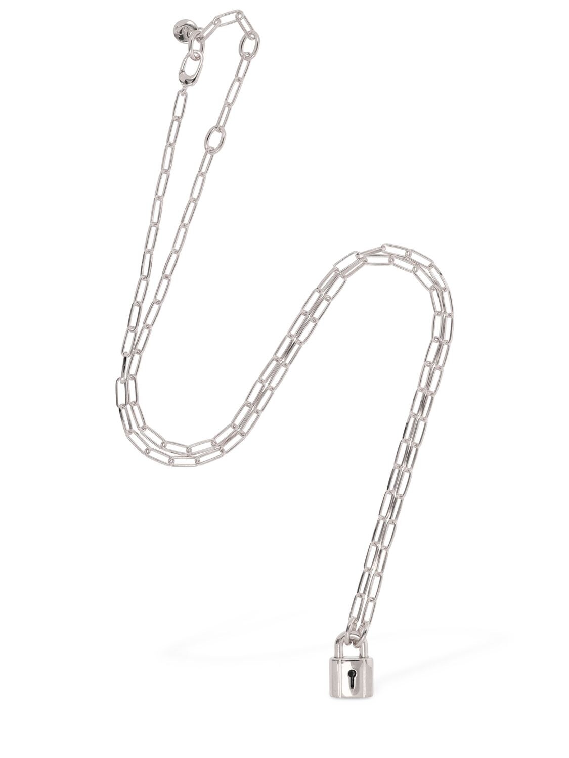 Dodo Silver Lock Chain Necklace | ModeSens