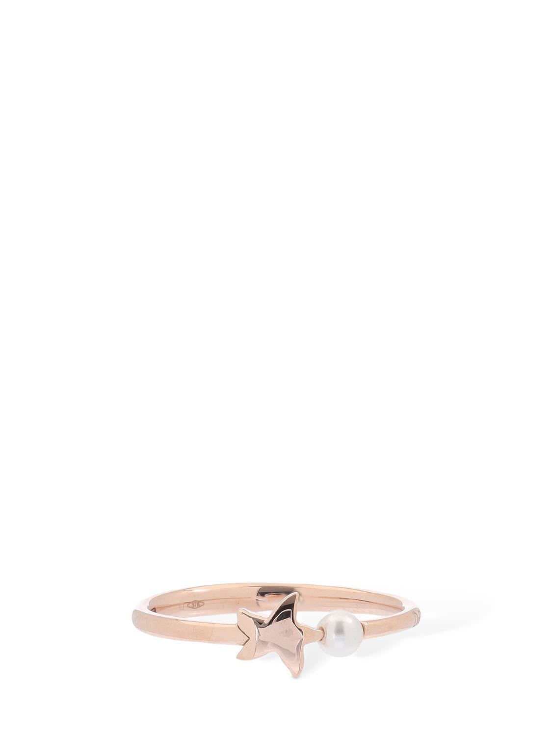 Shop Dodo 9kt Rose Gold Stellina Ring In Rosegold,white