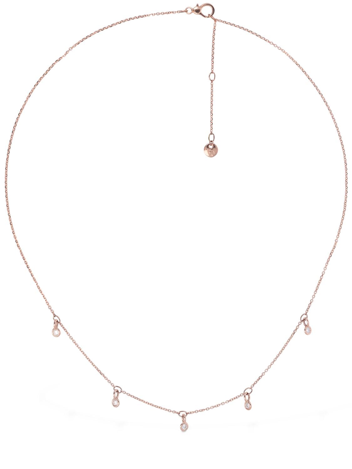 Image of 9kt Rose Gold & Diamond Necklace