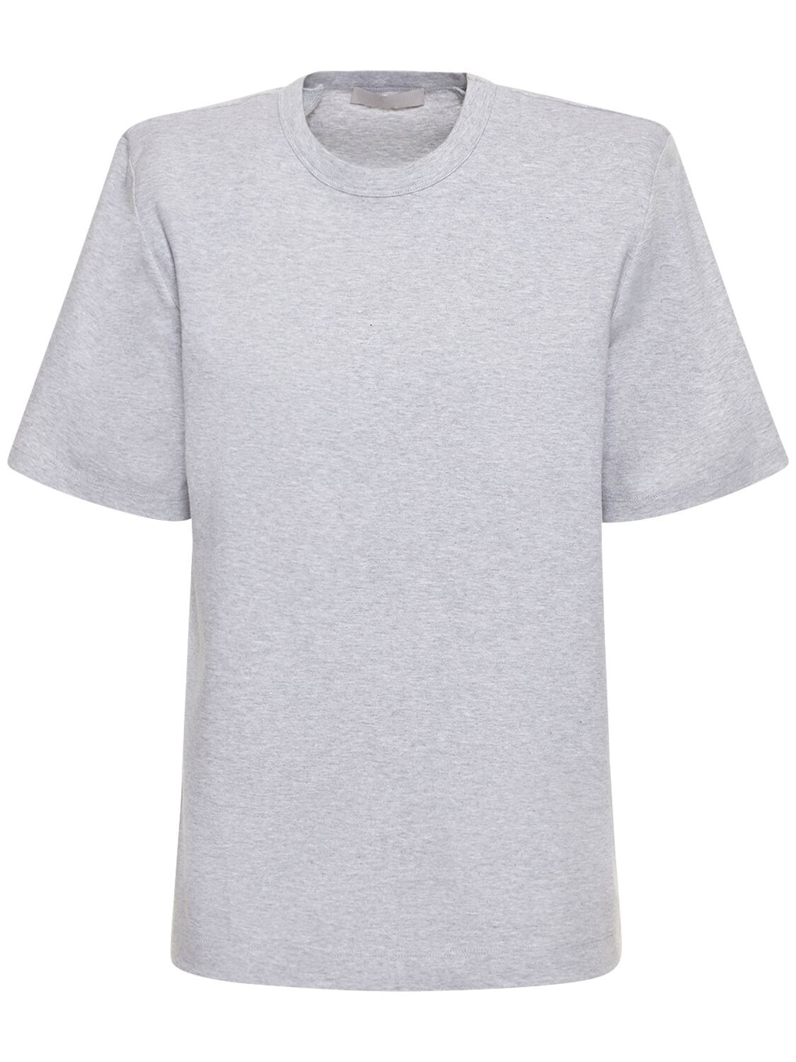 WARDROBE.NYC PADDED SHOULDER COTTON JERSEY T-SHIRT