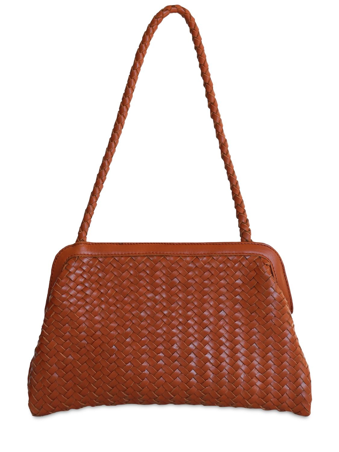 Bembien Le Sac Woven Leather Shoulder Bag In Sienna
