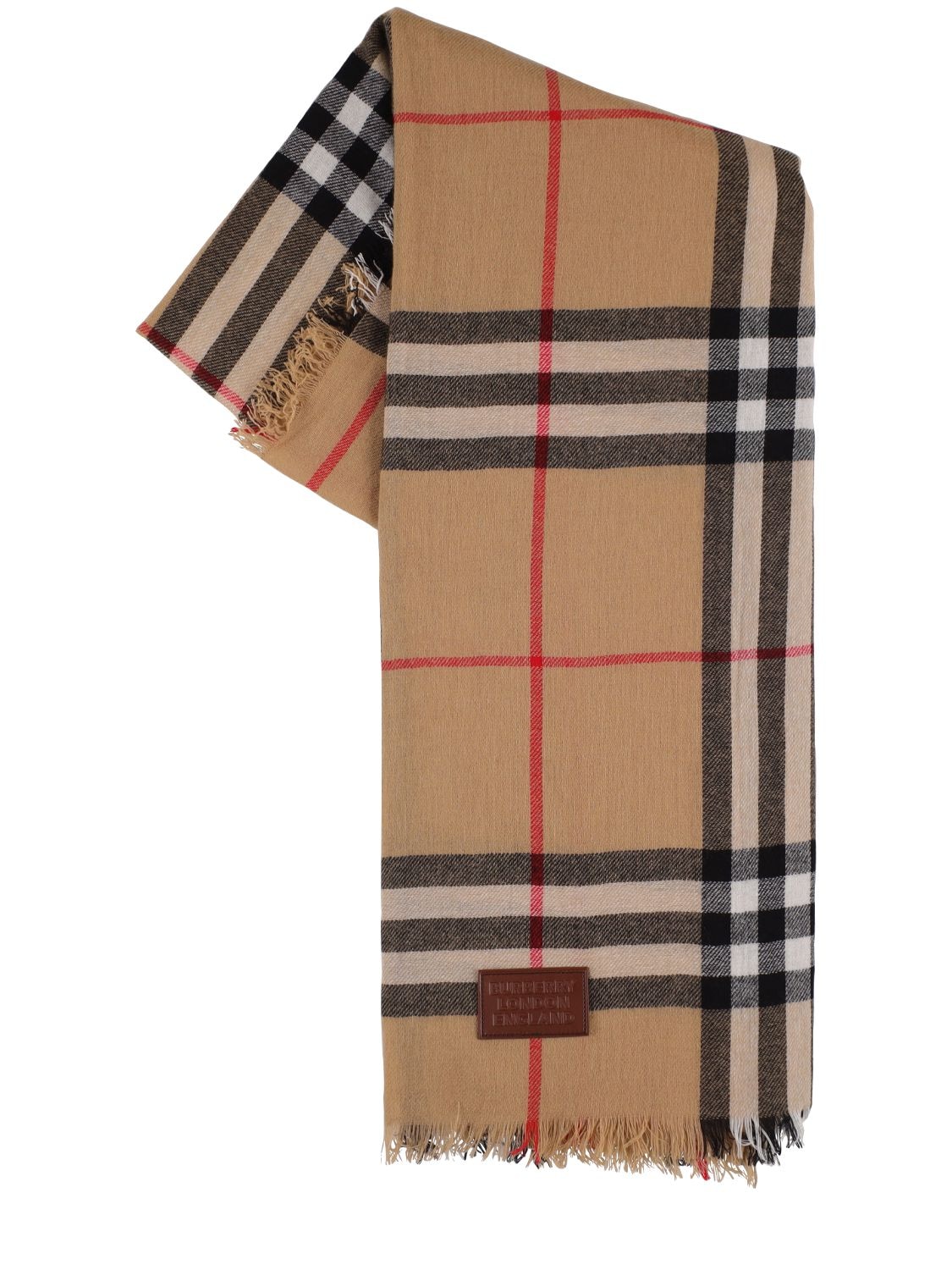 BURBERRY Giant Icon Check Cashmere Scarf