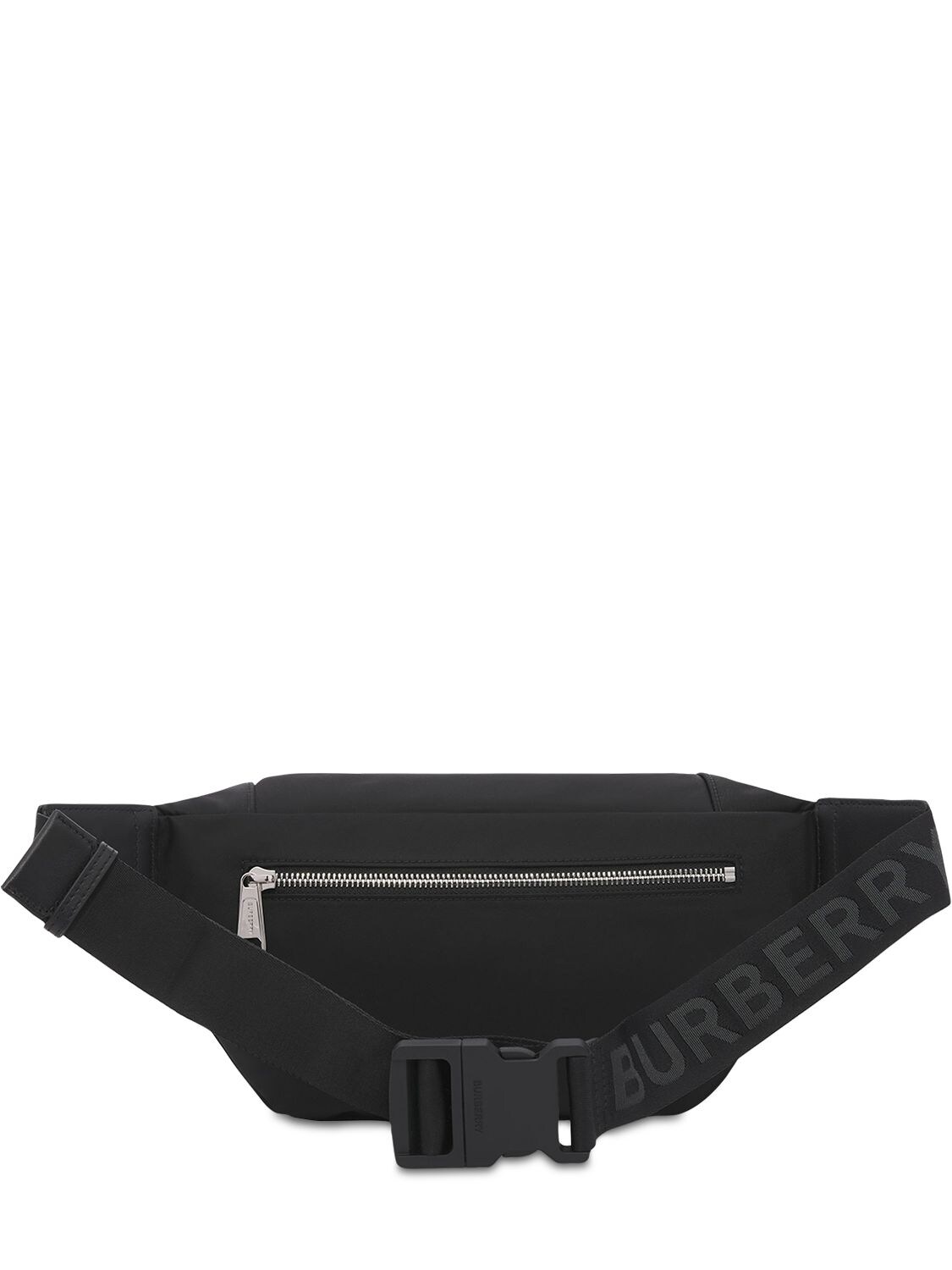 Shop Burberry Sonny Logo Nylon Belt Bag In Black