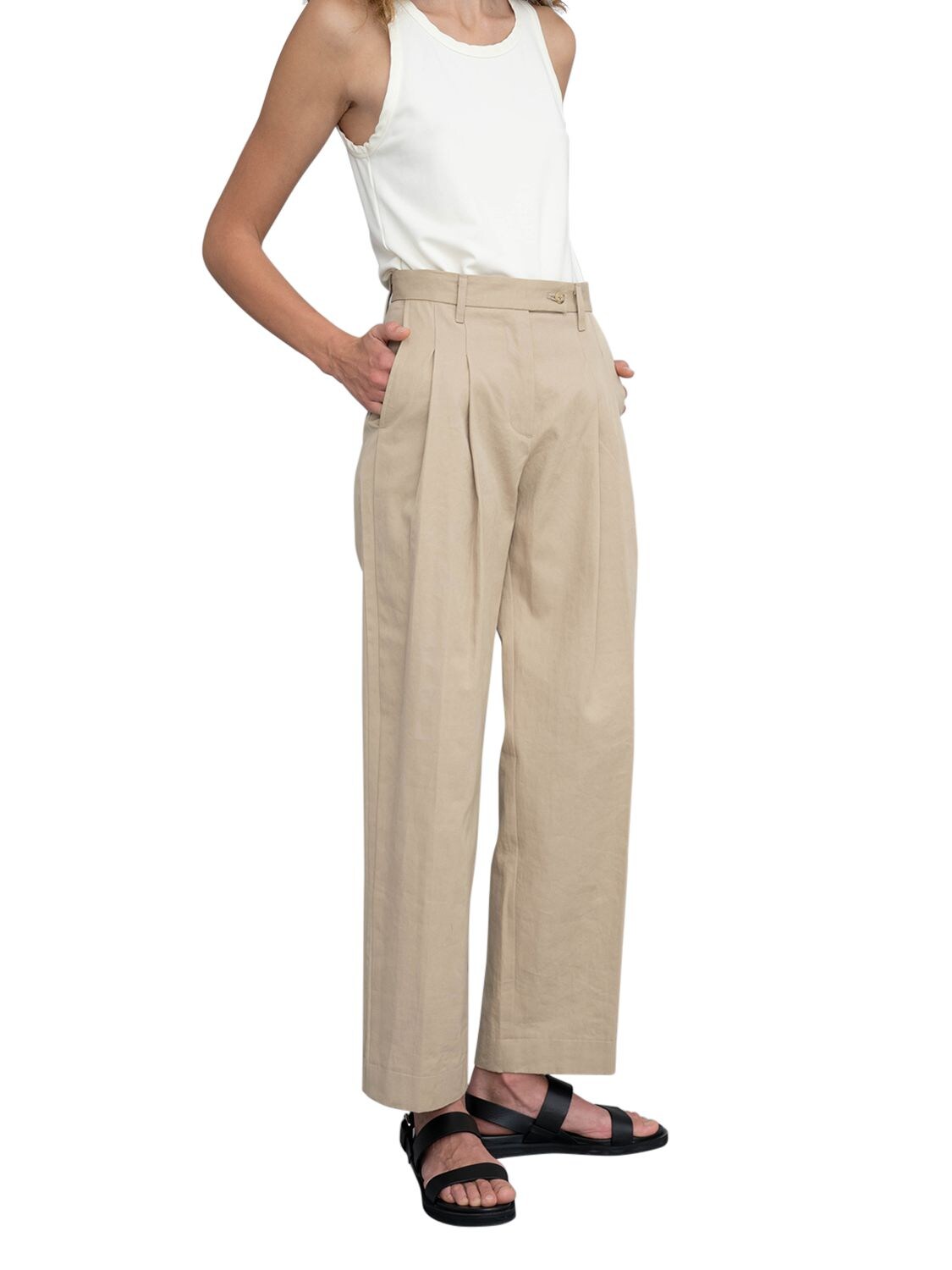 Lydia Linen Pleated Trouser