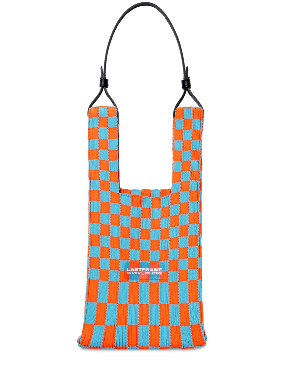 Small Ichimatsu Market Bag In Blue,orange