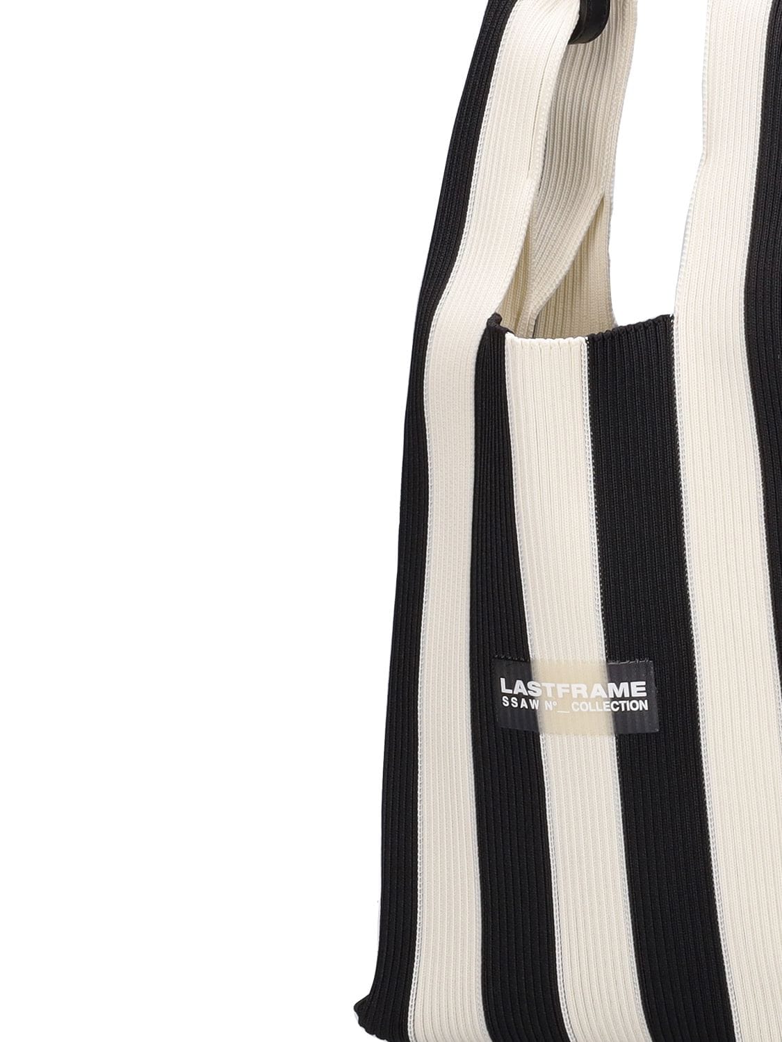 LASTFRAME Small Stripe Market Bag W/ Leather Strap | Smart Closet