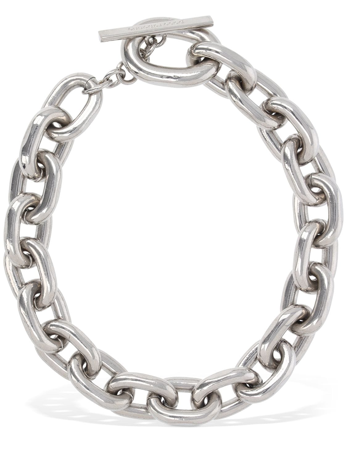 Rabanne Xl Link Short Chain Necklace In Silver