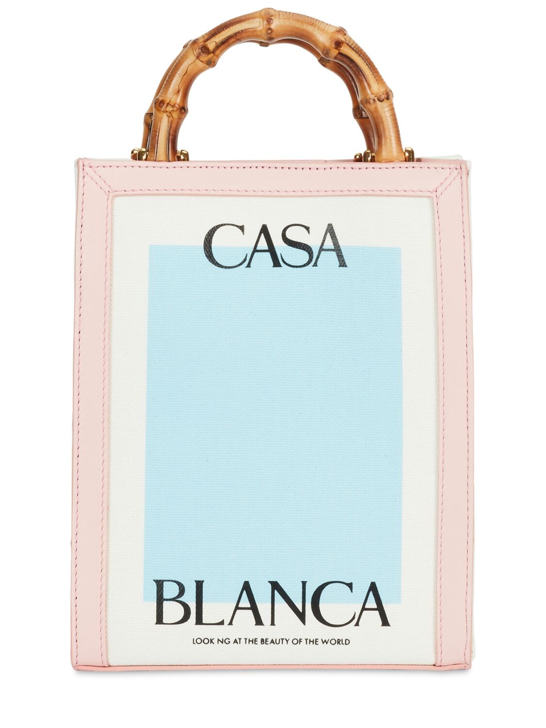 Mini Casa Printed Canvas & Leather Bag