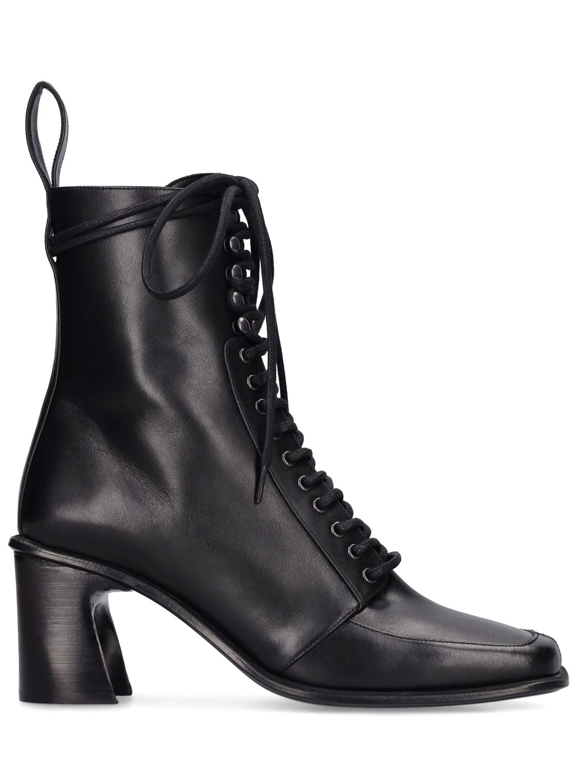Marine Serre 60mm Leather Ankle Boots In Black