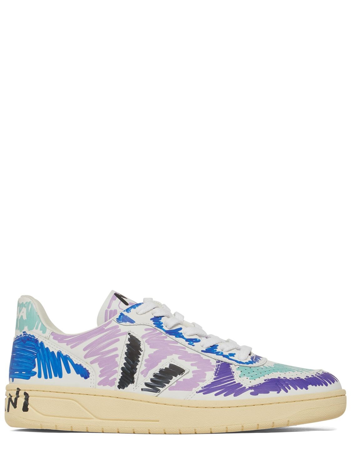 MARNI V10 Veja Leather Low-top Sneakers