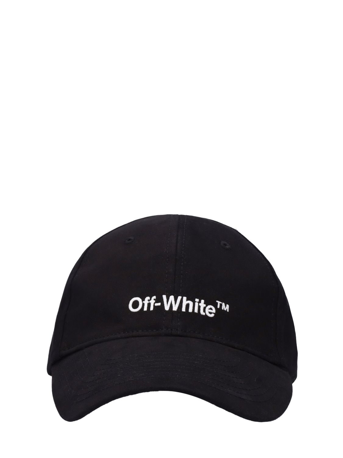 OFF-WHITE HELVETICA COTTON BASEBALL CAP