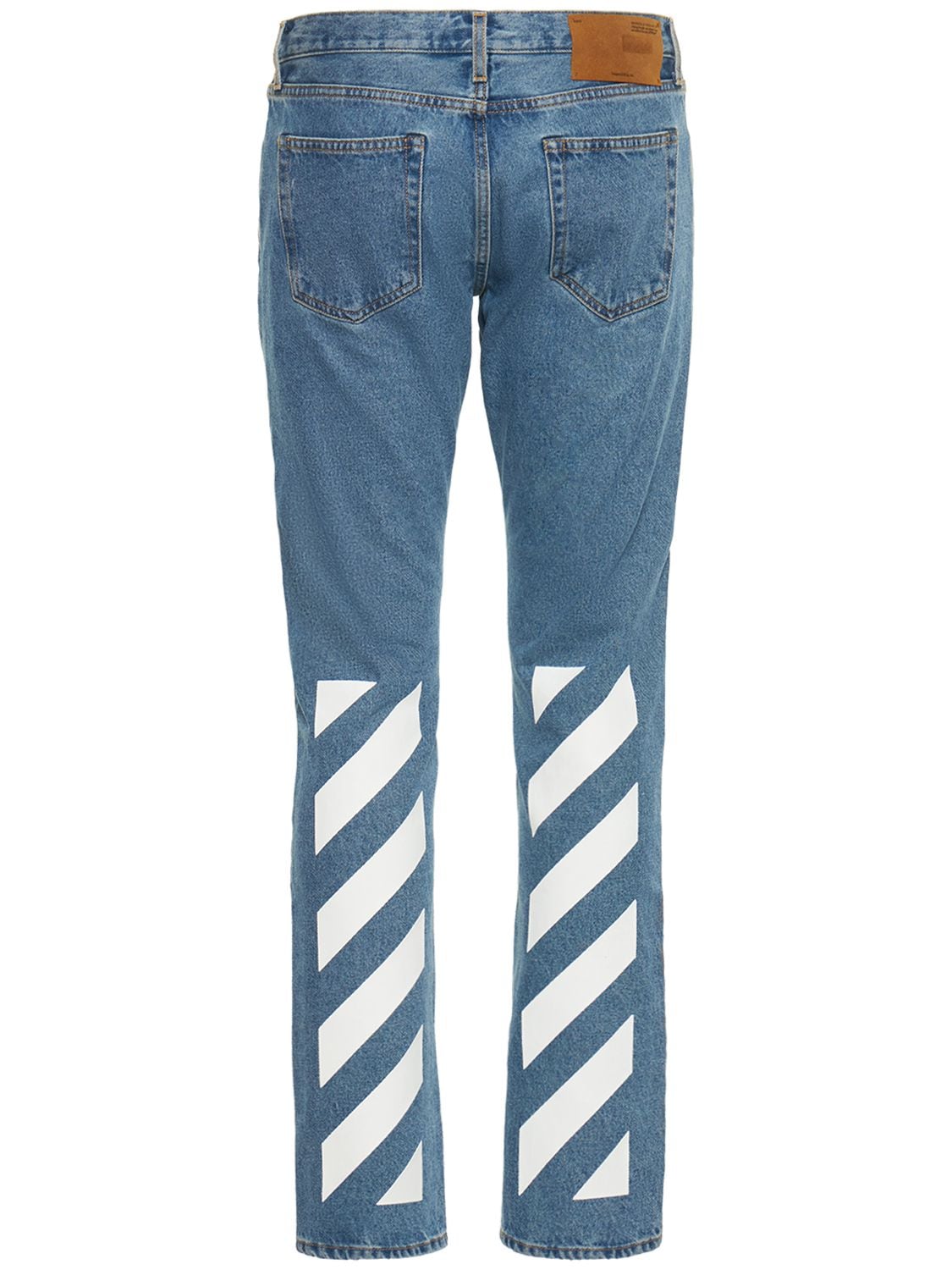 OFF-WHITE 18.9cm Diag Slim Cotton Denim Jeans