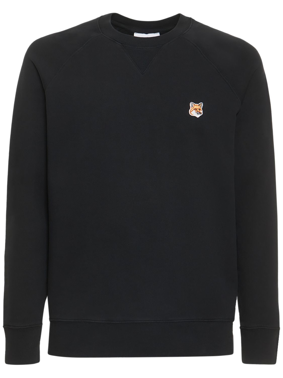 MAISON KITSUNÉ Fox Patch Cotton Jersey Sweatshirt