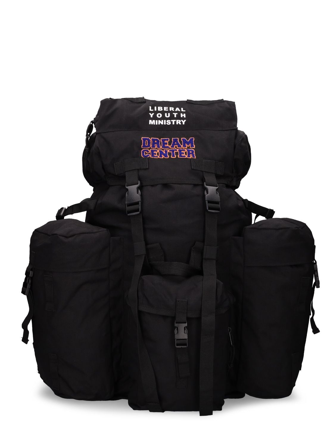 Liberal Youth Ministry Oversize Nylon Military Backpack W/ Logo In Black
