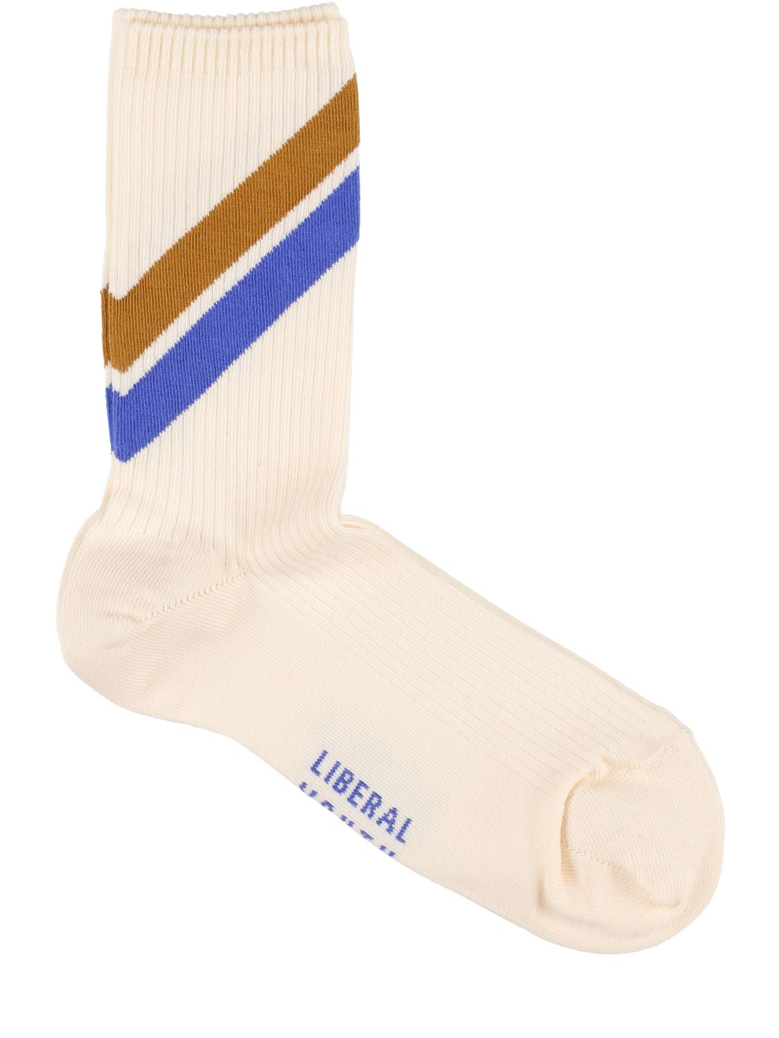 LIBERAL YOUTH MINISTRY Striped Cotton Blend Soccer Socks