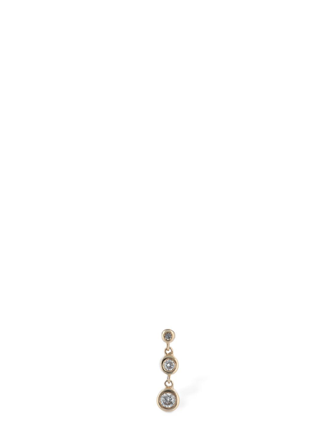 Image of 14kt & Diamond Chandelier Mono Earring