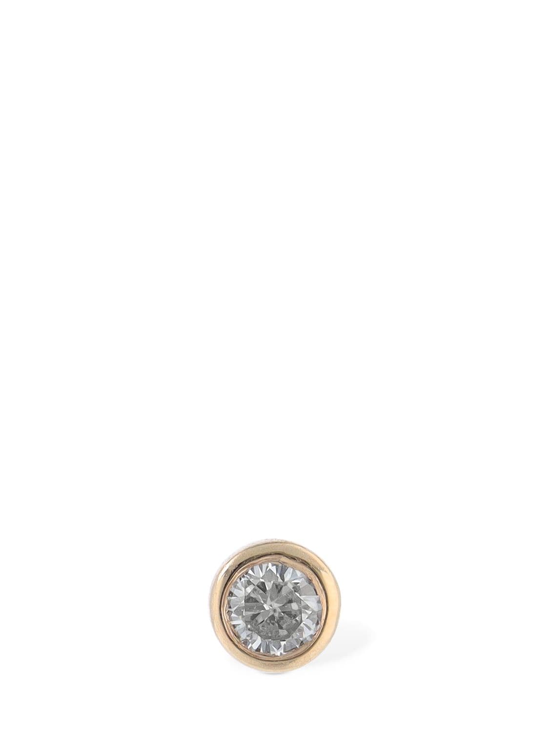 Shop Maria Black 14kt & Diamond Dot Mega Mono Earring In Gold,crystal