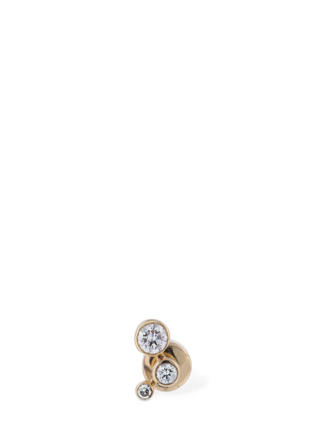Shop Maria Black 14kt & Diamond Coco Mono Earring In Gold,crystal