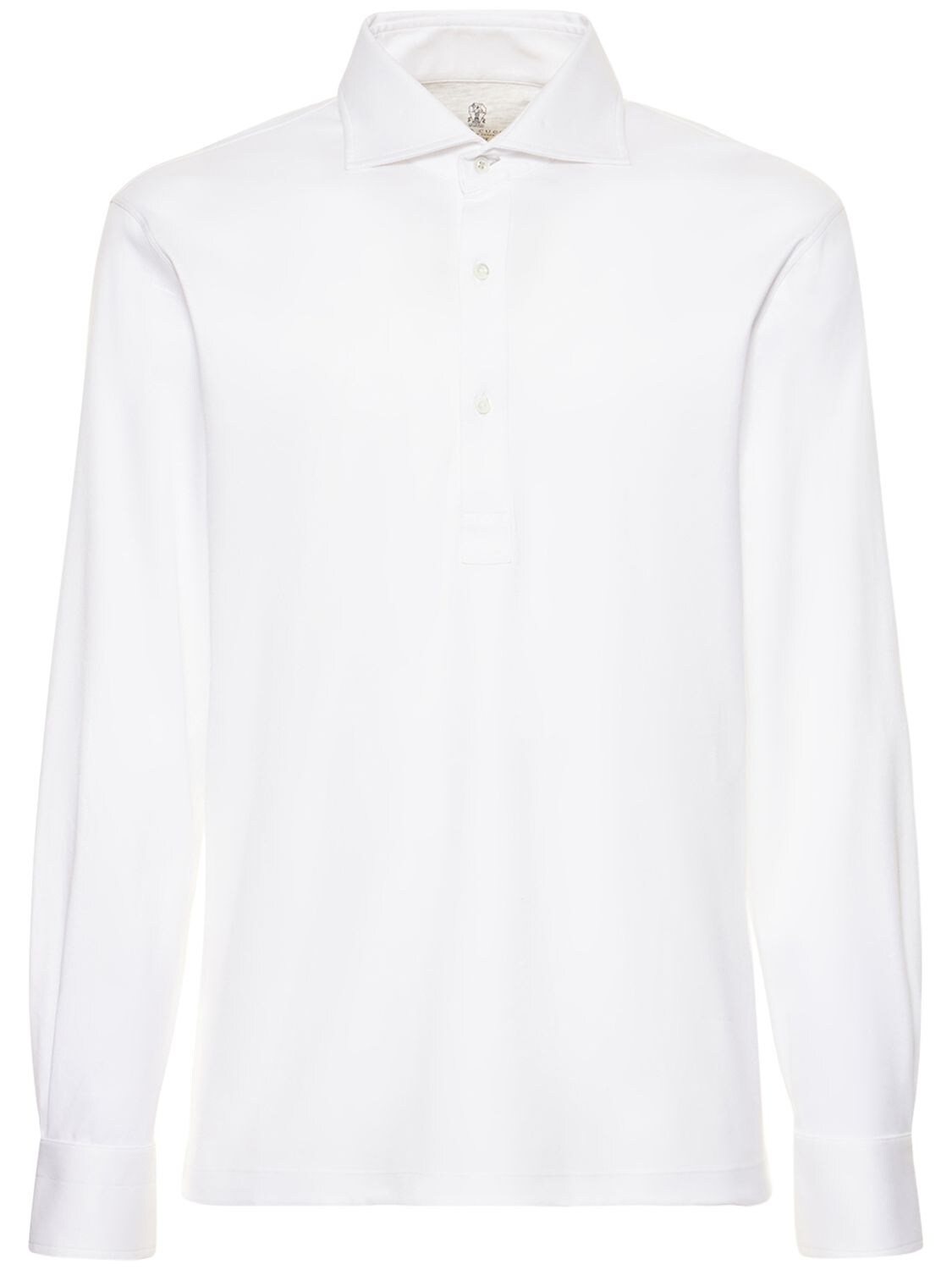 BRUNELLO CUCINELLI LONG-SLEEVE COTTON POLO