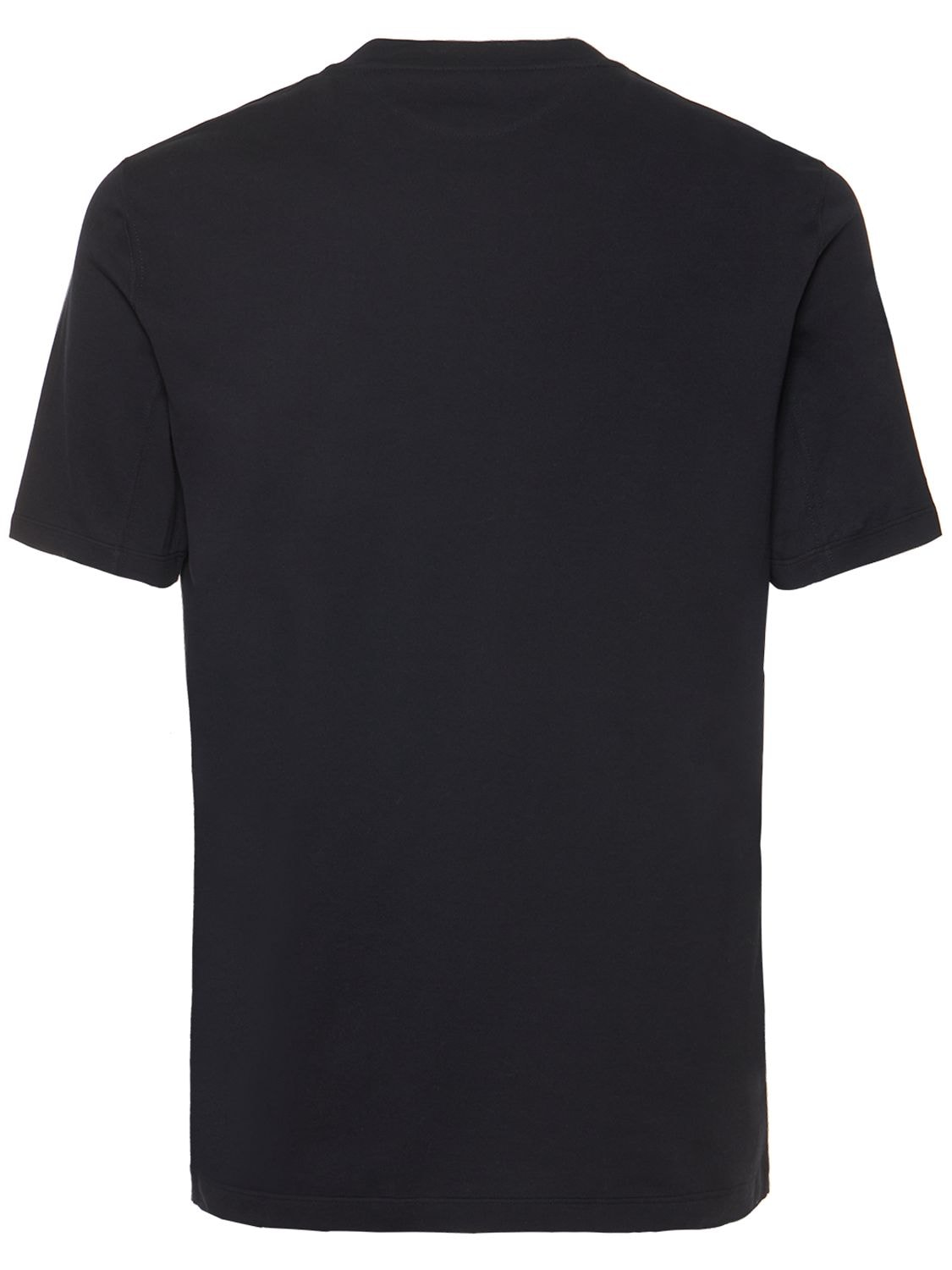 Shop Brunello Cucinelli Crewneck Cotton T-shirt In Navy
