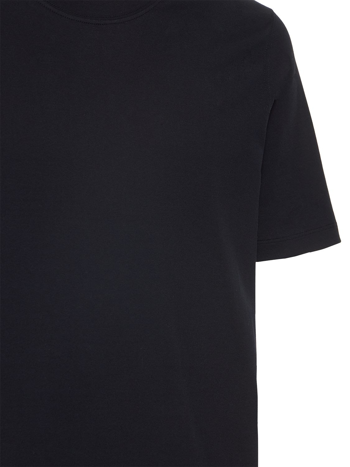 Shop Brunello Cucinelli Crewneck Cotton T-shirt In Navy