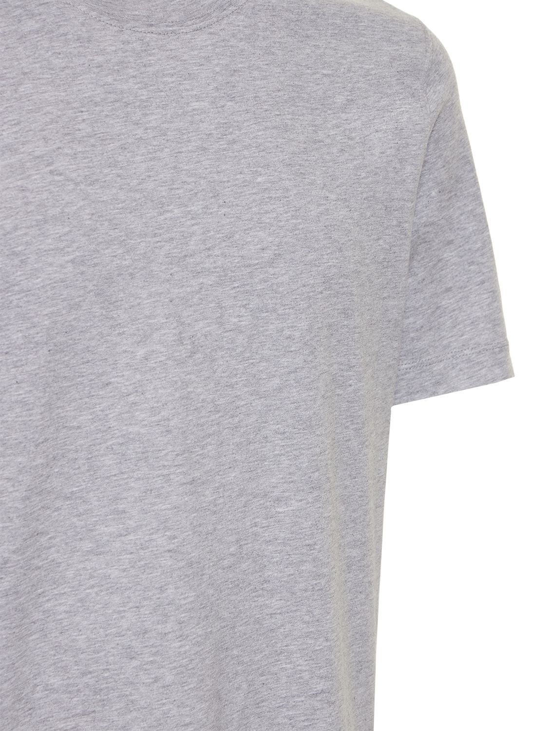 Shop Brunello Cucinelli Crewneck Cotton T-shirt In Grey