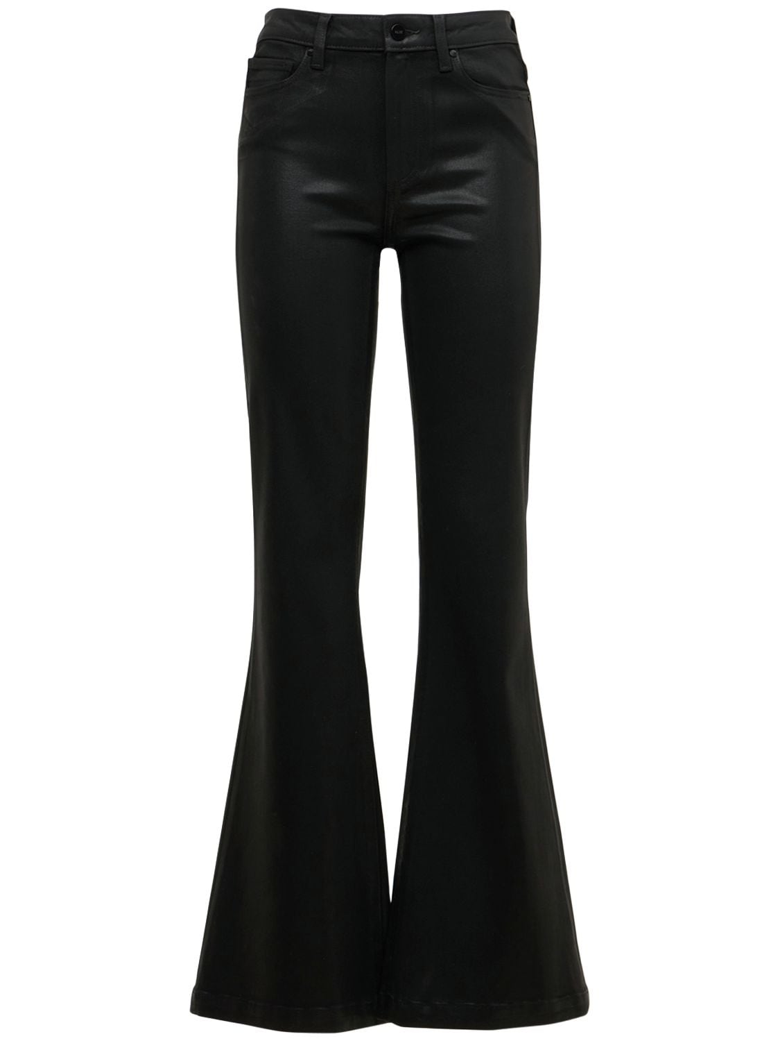 PAIGE GENEVIEVE COATED FLARED PANTS