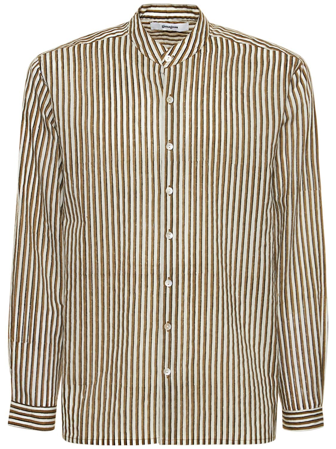 GIMAGUAS Stripe Print Cotton Shirt