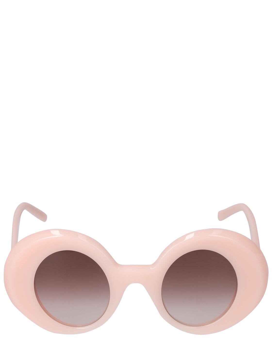 Loewe Curve Oversized Round-frame Acetate Sunglasses In Pink,violet