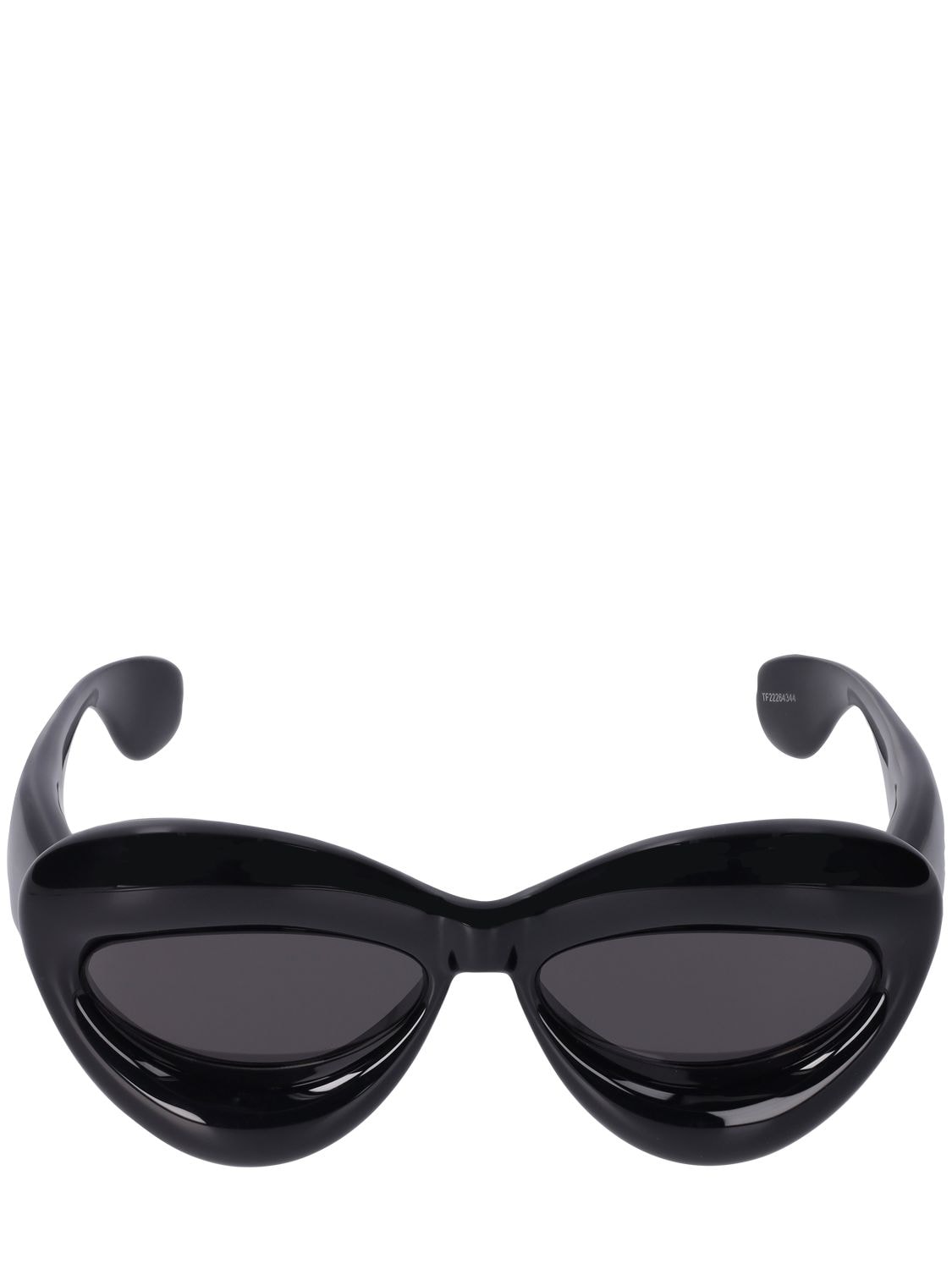 Shop Loewe Inflated Cat-eye Sunglasses In Black,smoke