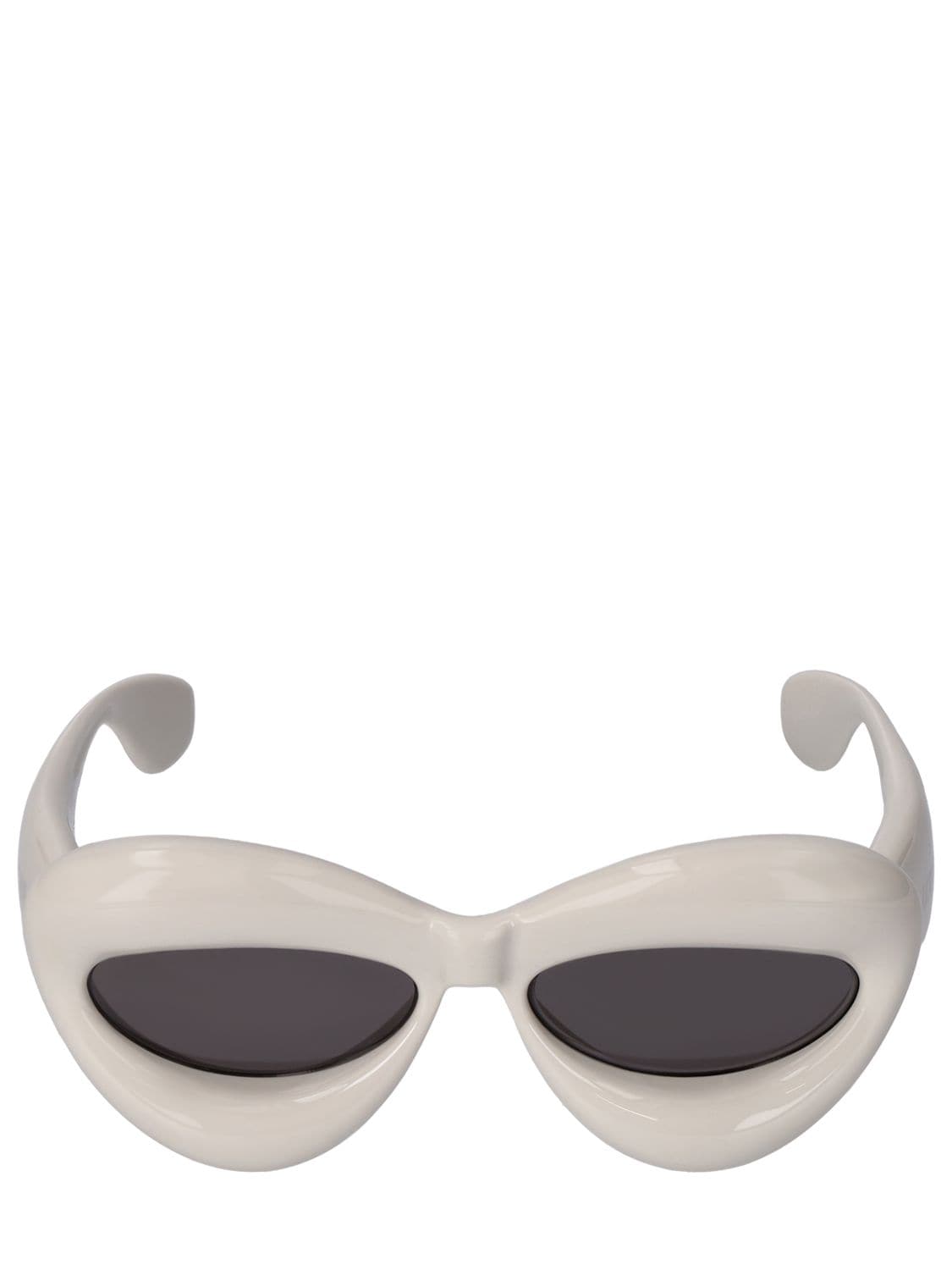 Loewe Inflated Cat-eye Sunglasses In White,smoke