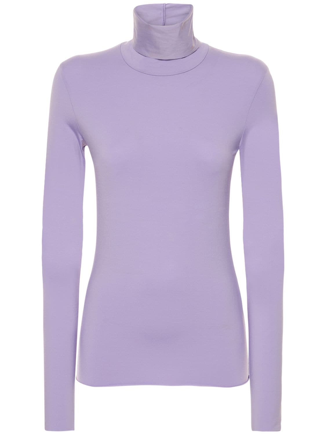 MAX&CO Stretch Jersey Turtleneck Top