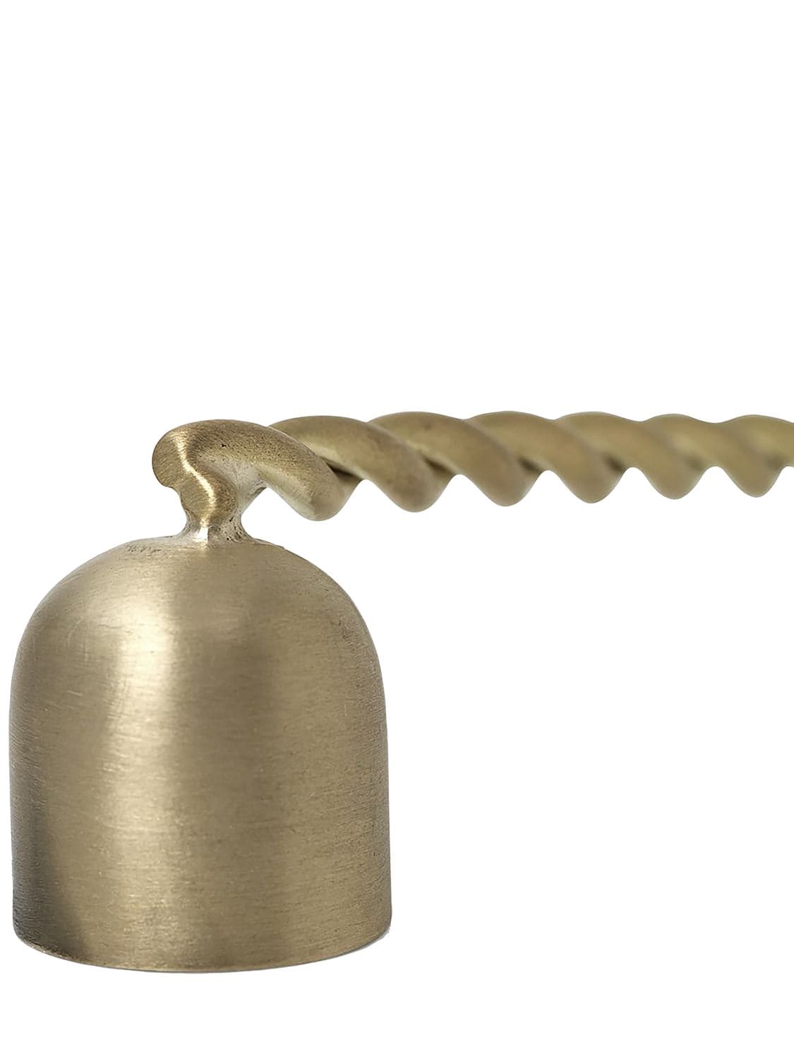 Shop Ferm Living Twist Brass Candle Snuffer In Gold