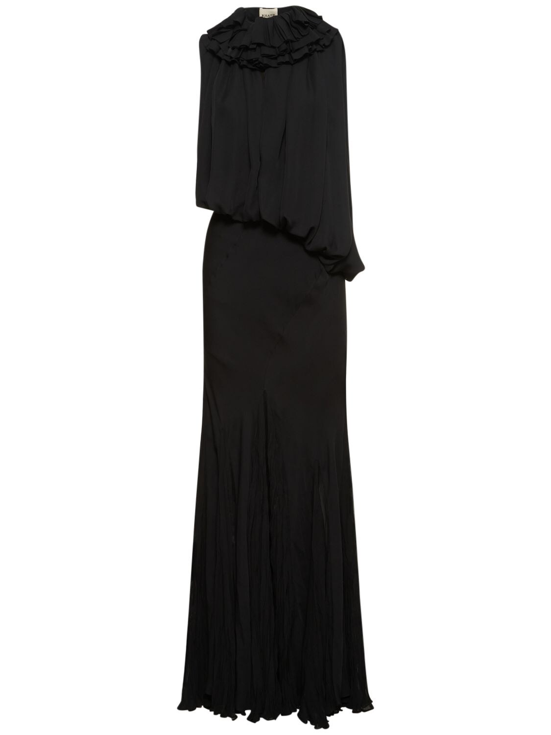 Greco Silk Double Georgette Long Dress